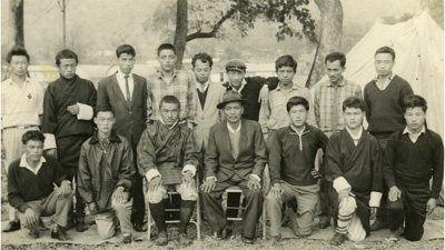 Chain surveyors with Babu Duba Tshering (with hat)